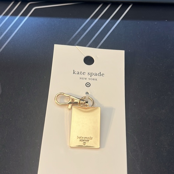 NWT Gold / Black Playing Card Bag Charm Keychain - kate spade new york x Target - Picture 3 of 3